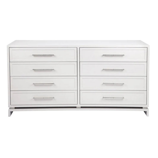 Pearl 8 Drawer Chest - White