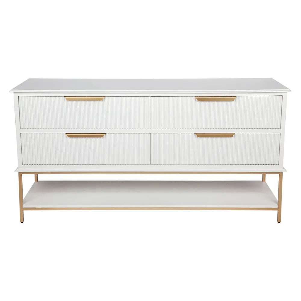 Aimee 4 Drawer Chest - White