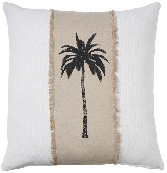 Havana Palm Filled Cushion White 50x50cm