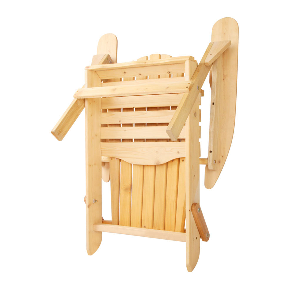 Outdoor Adirondack Lounge Beach Chair - Natural