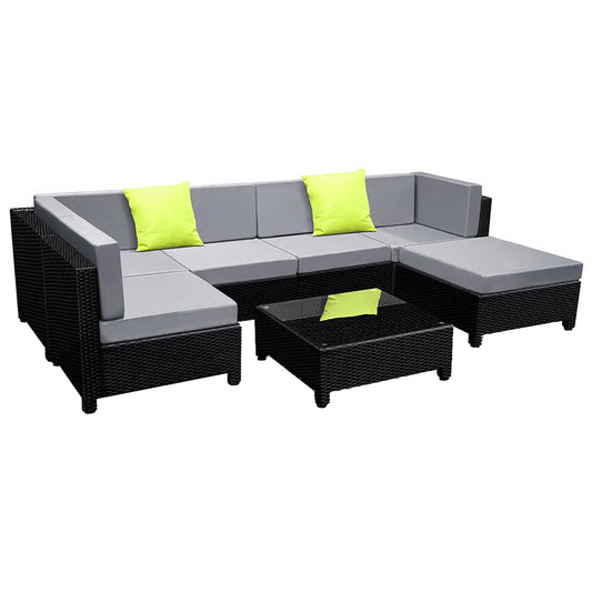 Solaris 7PC Outdoor Lounge Set - Grey