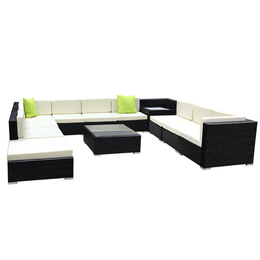 12PC Outdoor Wicker Sofa Set