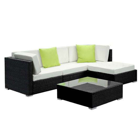 Cyrus 5PC Outdoor Lounge Set with Storage Cover