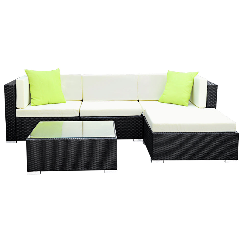 Cyrus 5PC Outdoor Lounge Set with Storage Cover