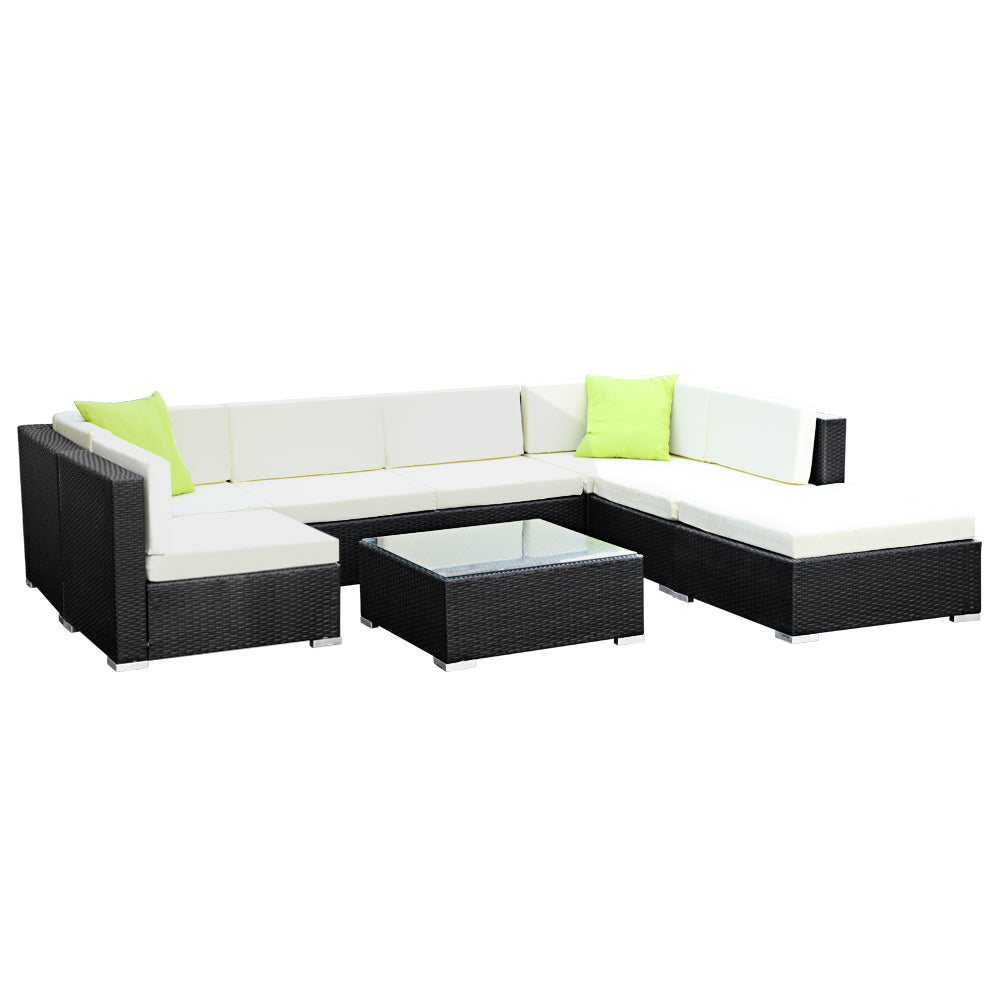 Cyrus 8PC Outdoor Lounge Set with Storage Cover