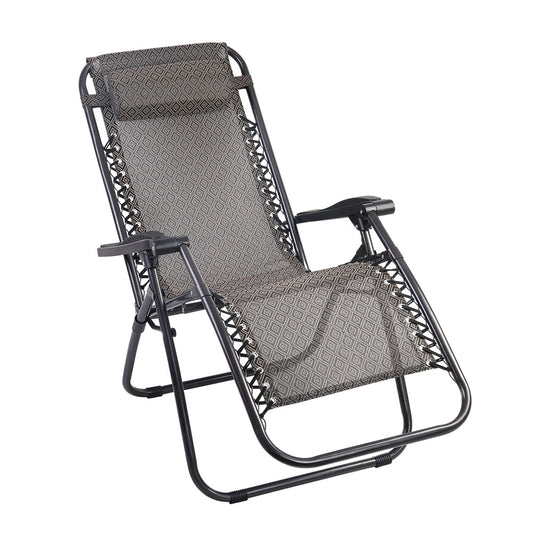 Outdoor Portable Recliner Chair - - Beige