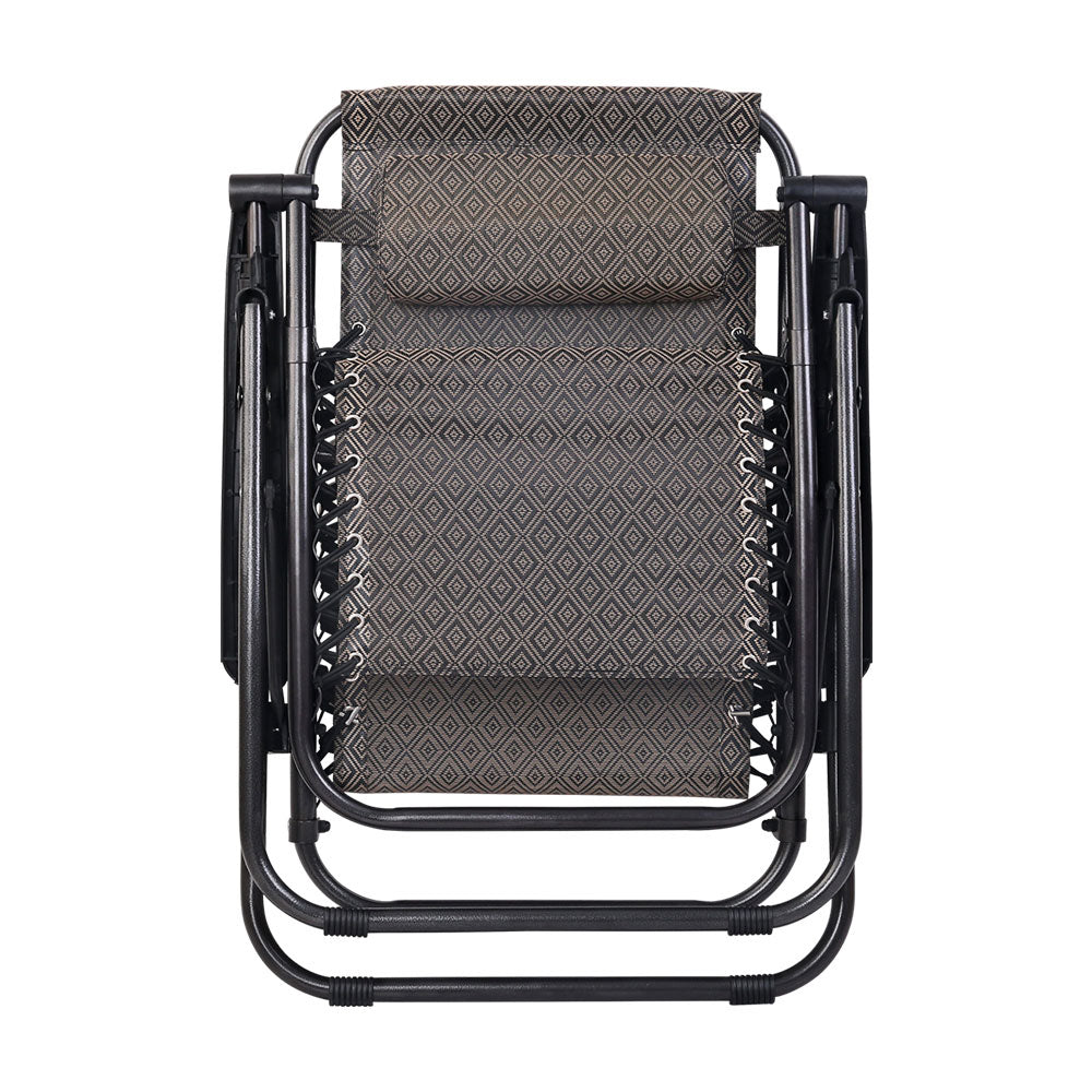 Outdoor Portable Recliner Chair - - Beige