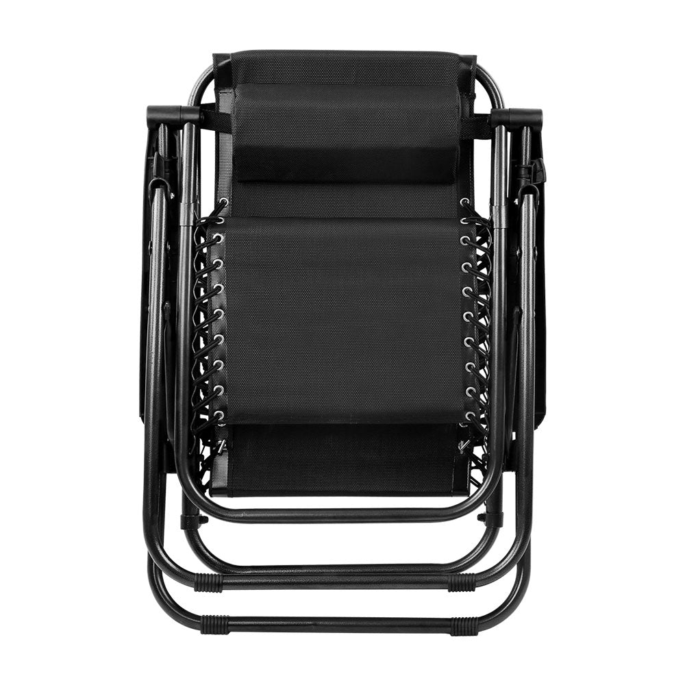 Outdoor Portable Recliner Chair - Black