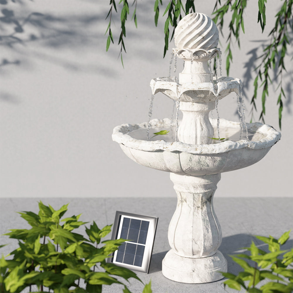 3 Tier Solar Powered Bird Bath - Renaissance