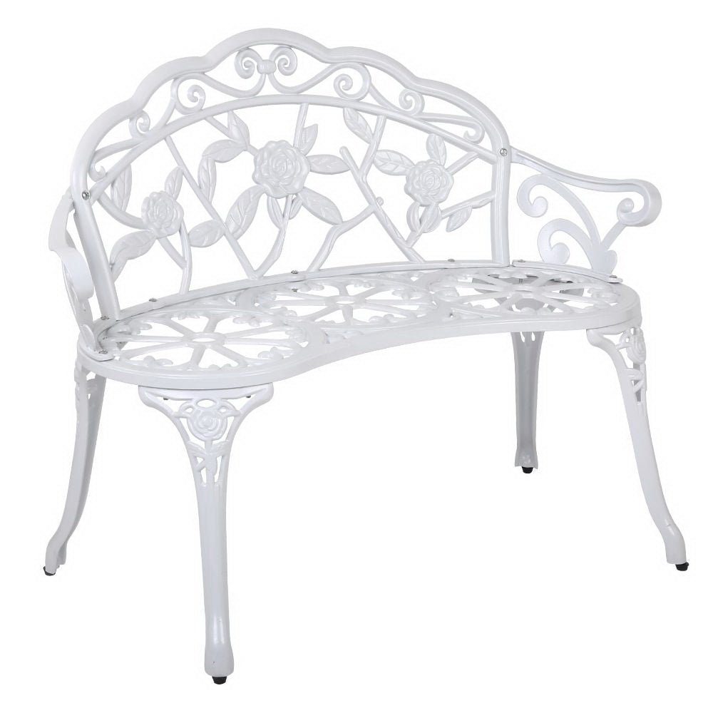 Victorian Garden Bench White