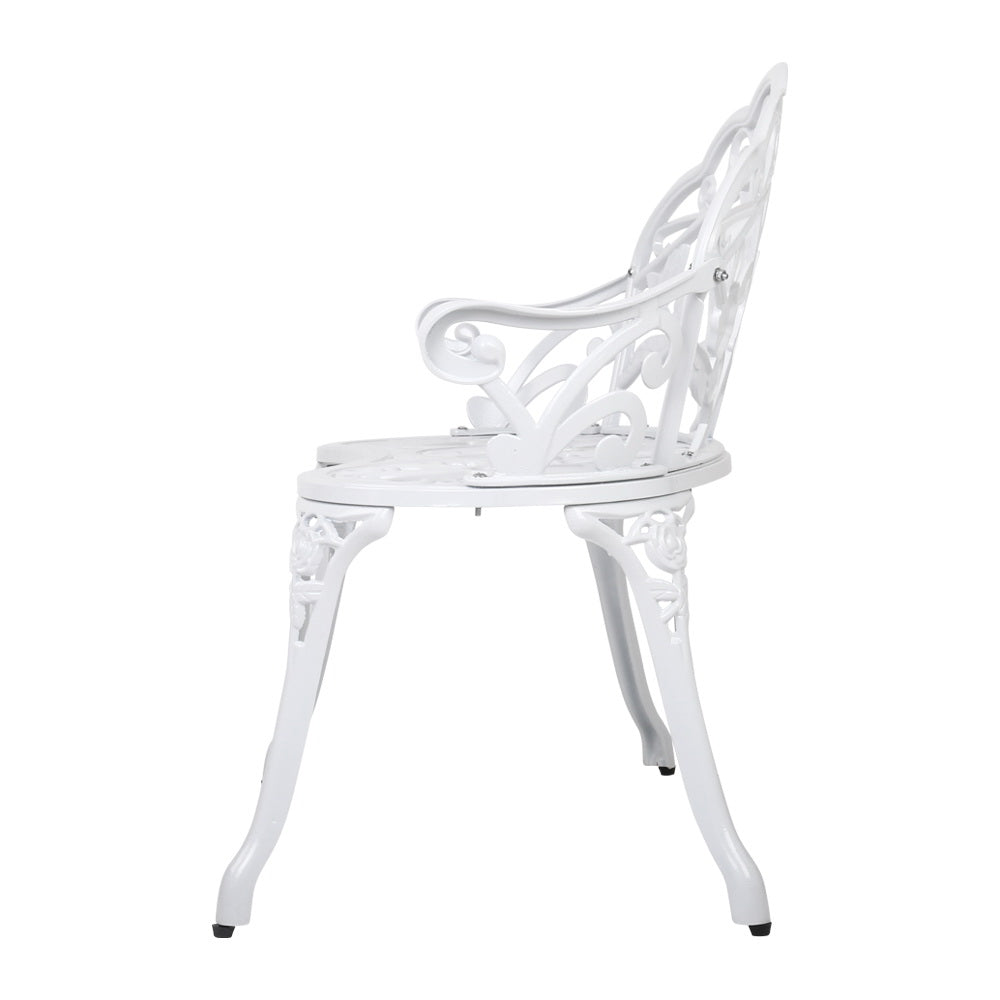 Victorian Garden Bench White