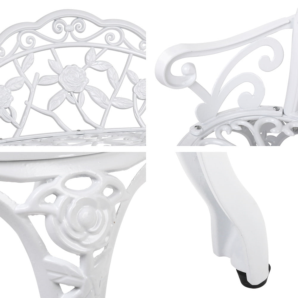 Victorian Garden Bench White