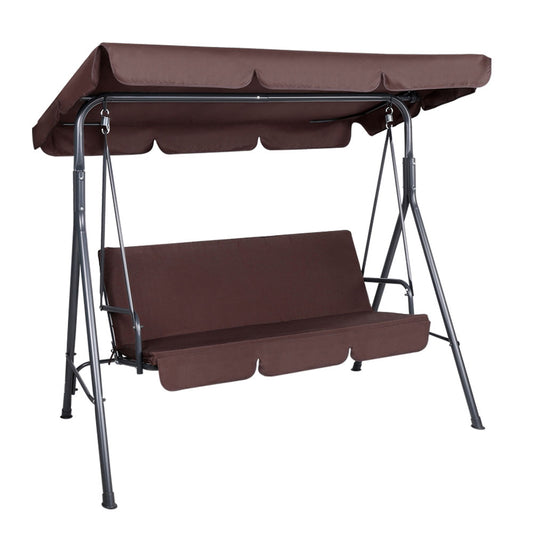 3 Seater Canopy Swing Chair - Dark Brown