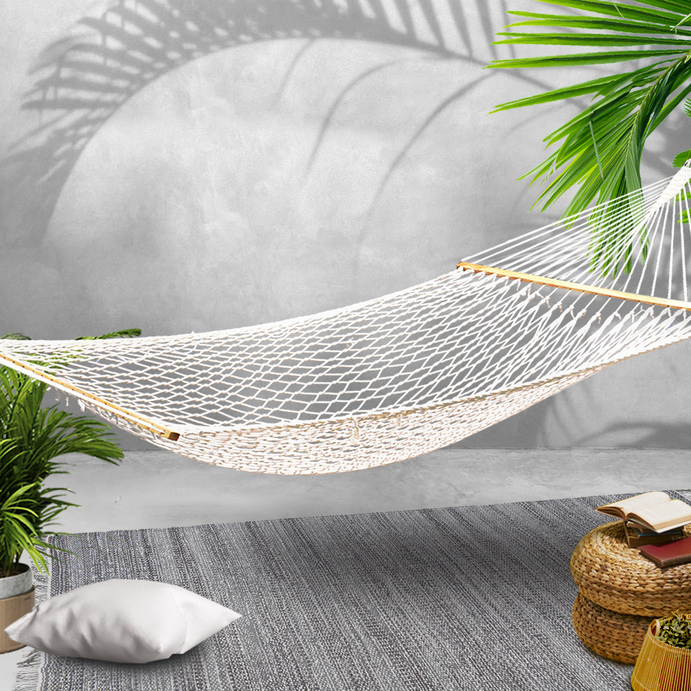 Double Swing Hammock Bed Cream