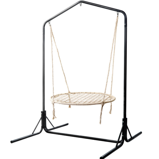 Kids Hammock Chair Kids with Stand 100cm - Cream