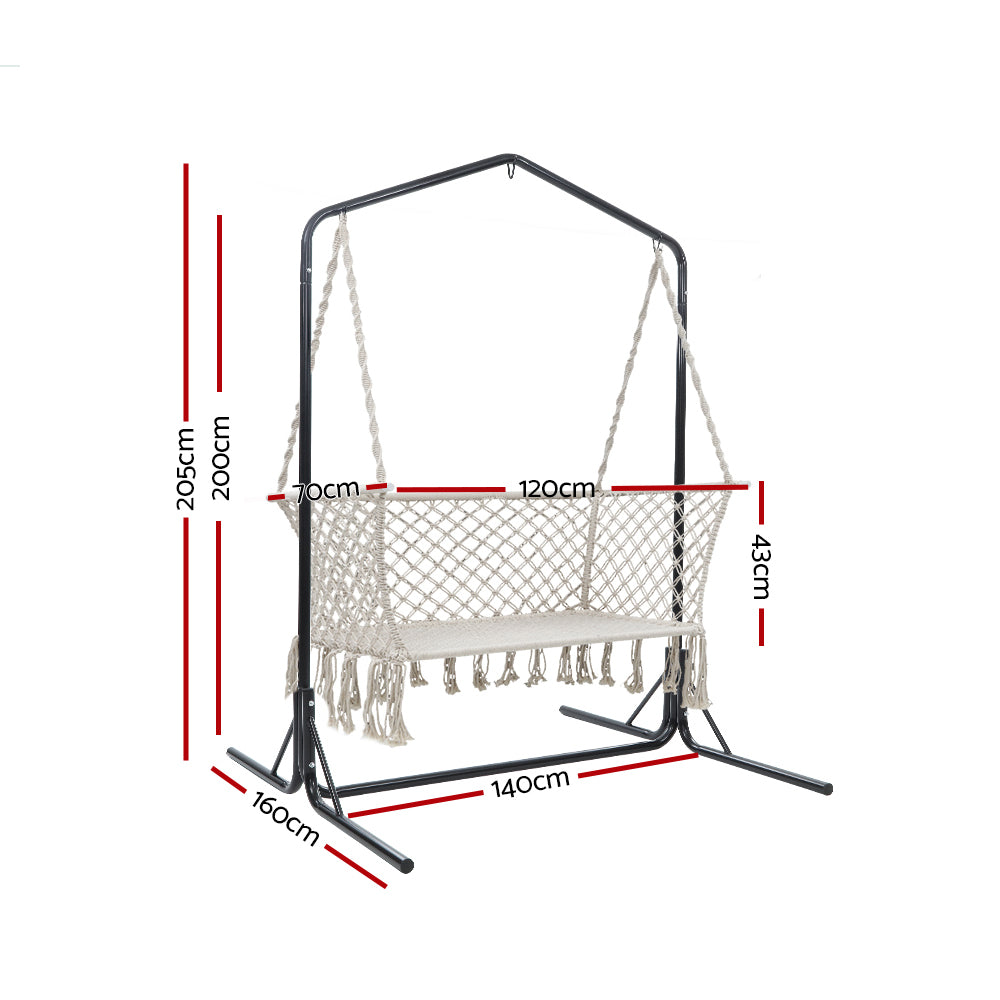 2 Seater Camping Hammock Swing Chair with Stand