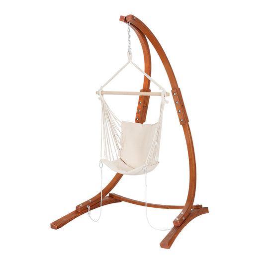 Wooden Hammock Chair with Timber Stand