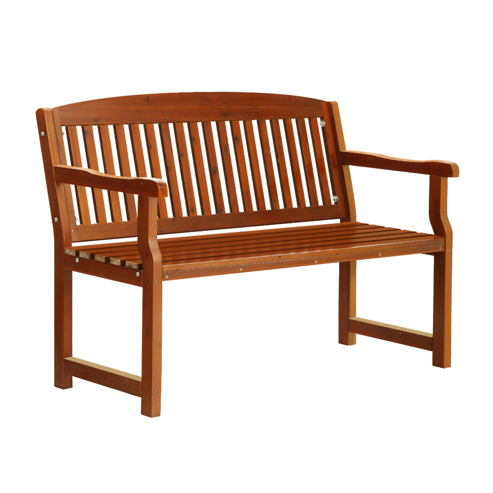 Natural Brown Outdoor Wooden Garden Bench