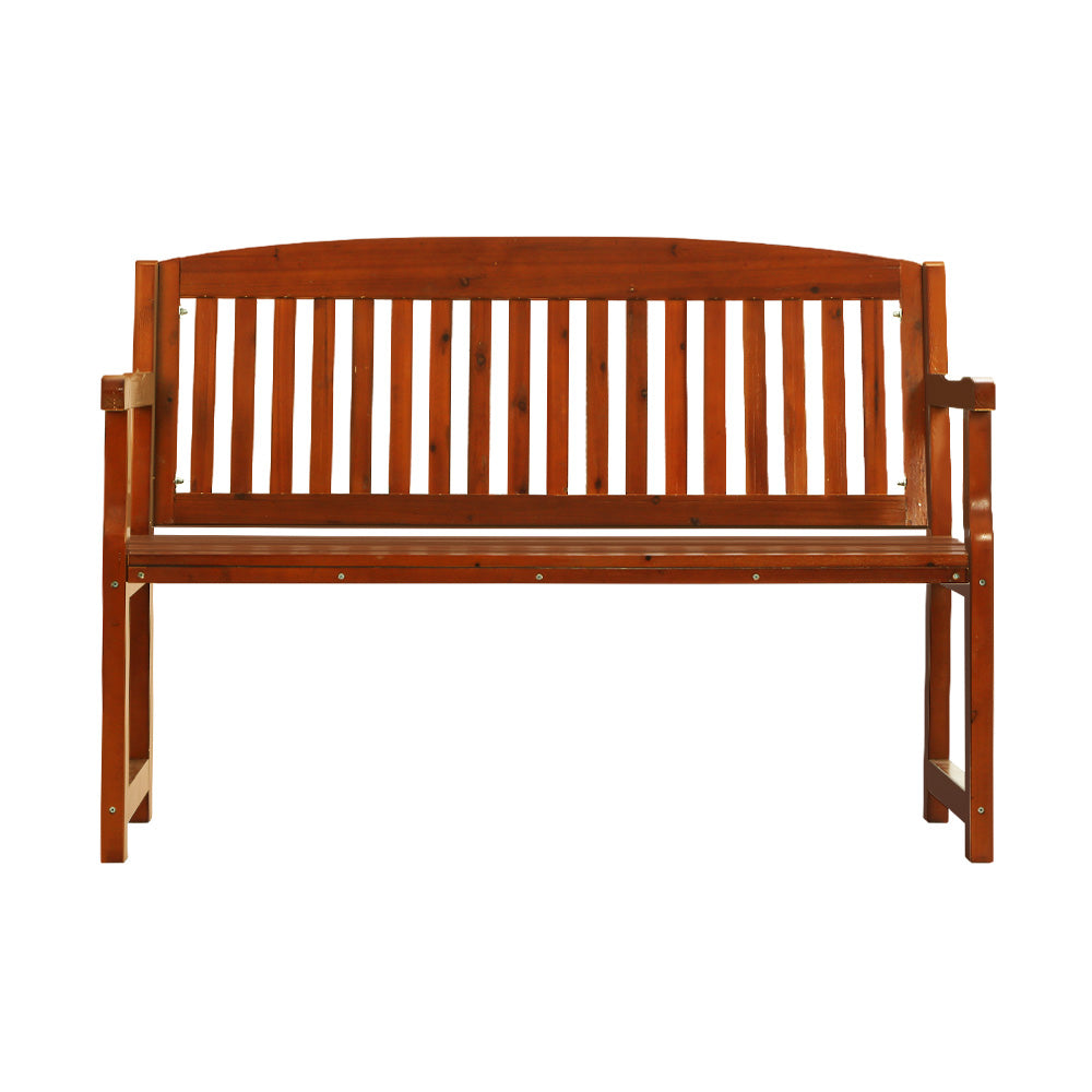 Natural Brown Outdoor Wooden Garden Bench