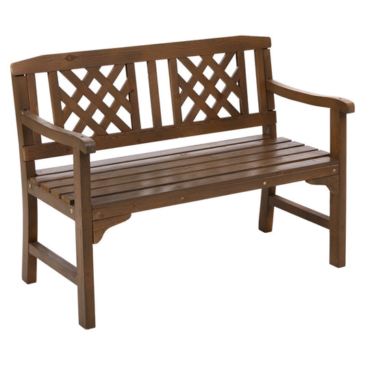 2 Seater Natural Timber Outdoor Garden Bench