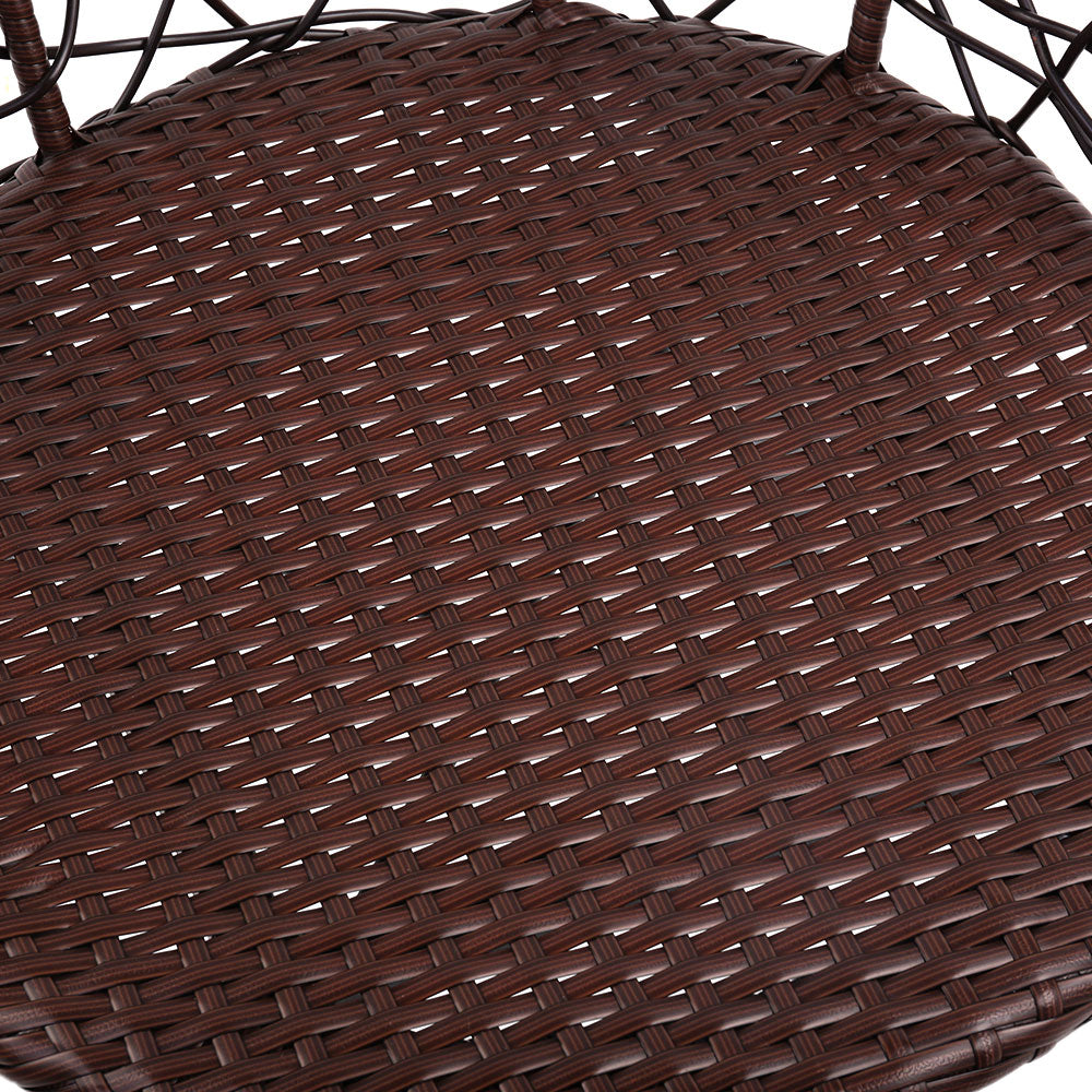 Outdoor Patio Chair and Table - Brown