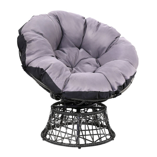 Outdoor Papasan Chair - Black