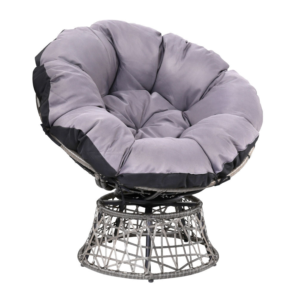 Outdoor Papasan Chair - Grey