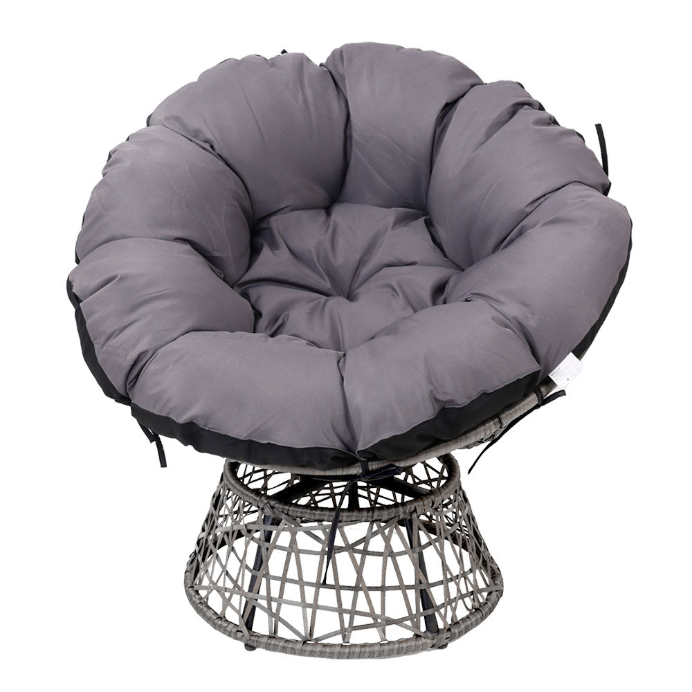 Outdoor Papasan Chair - Grey