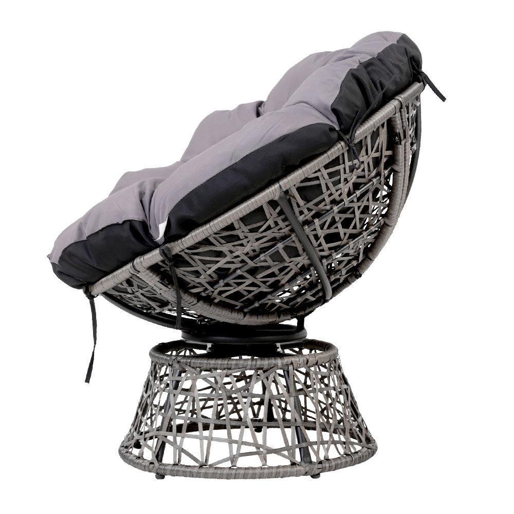 Outdoor Papasan Chair - Grey