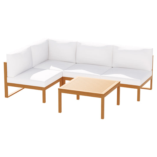 Mabel 4 Pieces Outdoor Acacia Wood Sofa Set