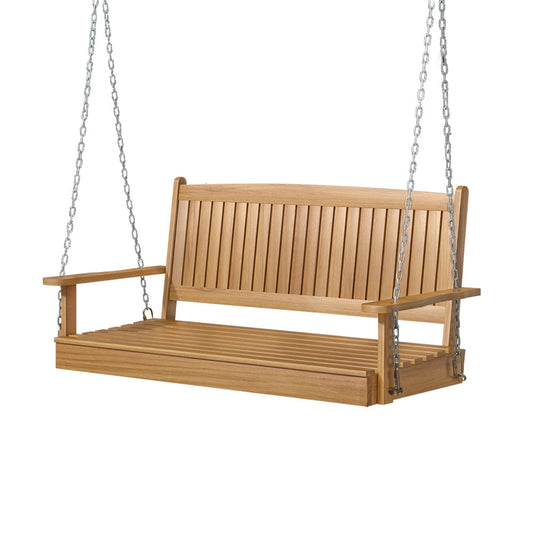 2 Seater Outdoor Wooden Swing Bench - Teak