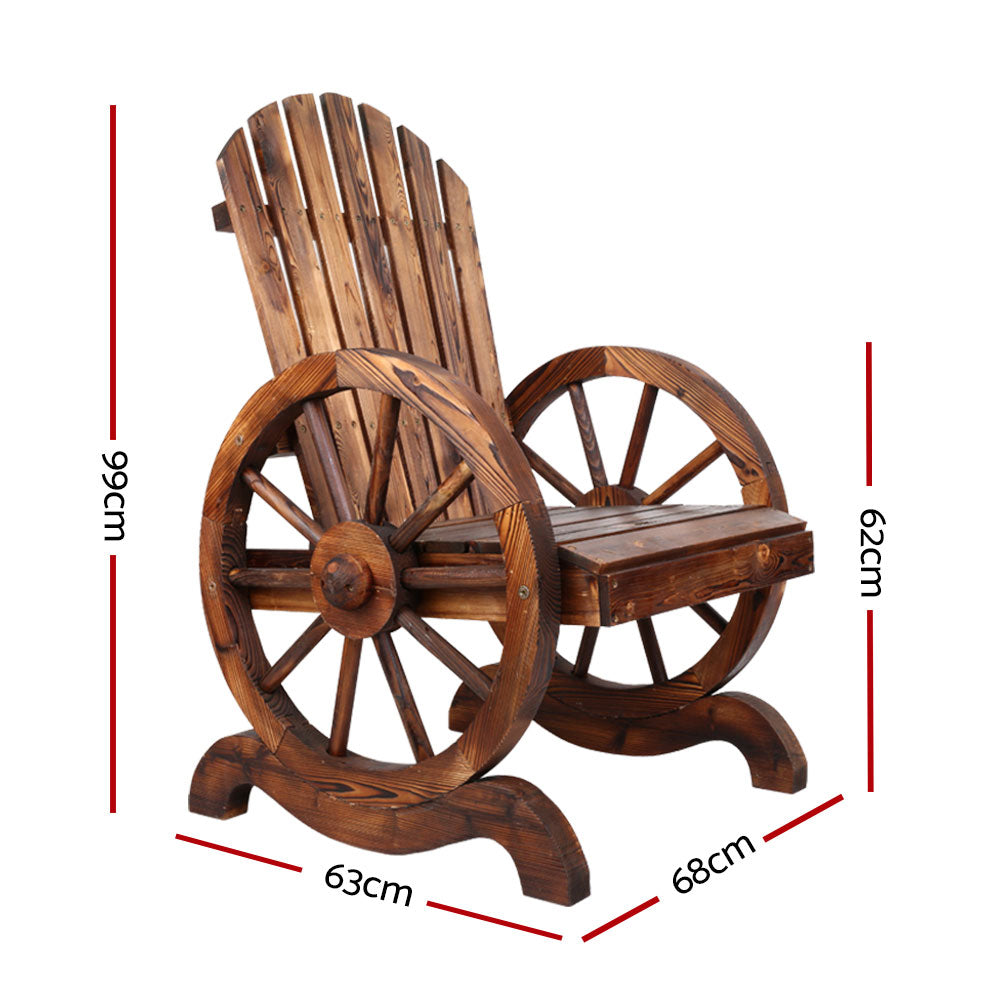 Single Wooden Wagon Chair