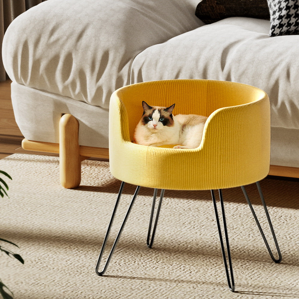 Pet Calming Elevated Sofa Bed - Yellow