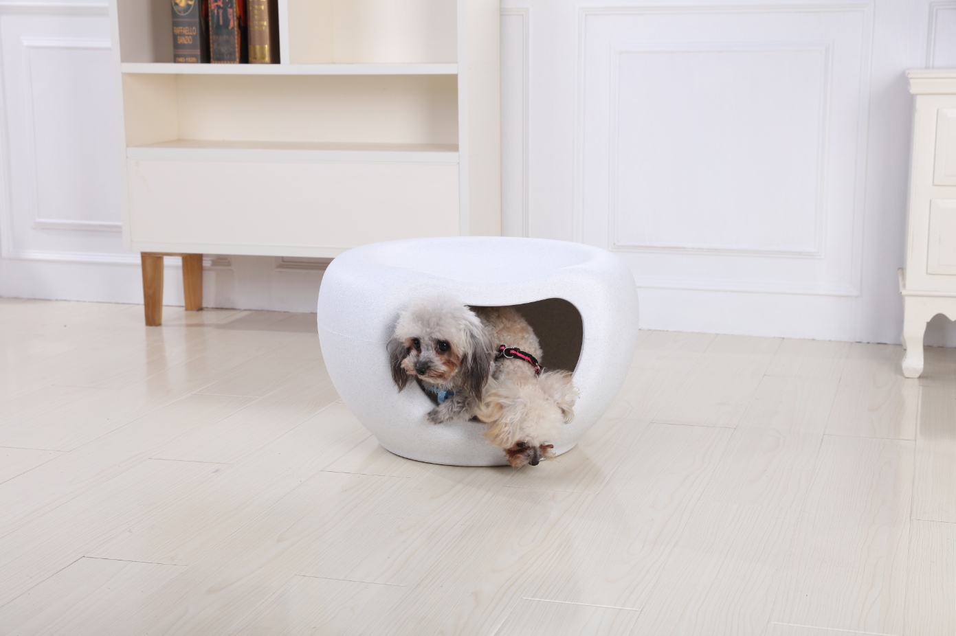 Small Pet White Cave Bed